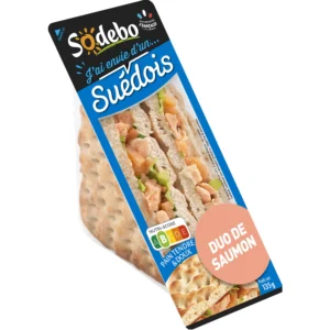 Sandwichs club pain suédois duo de saumon 135g