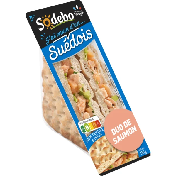 Sandwichs club pain suédois duo de saumon 135g